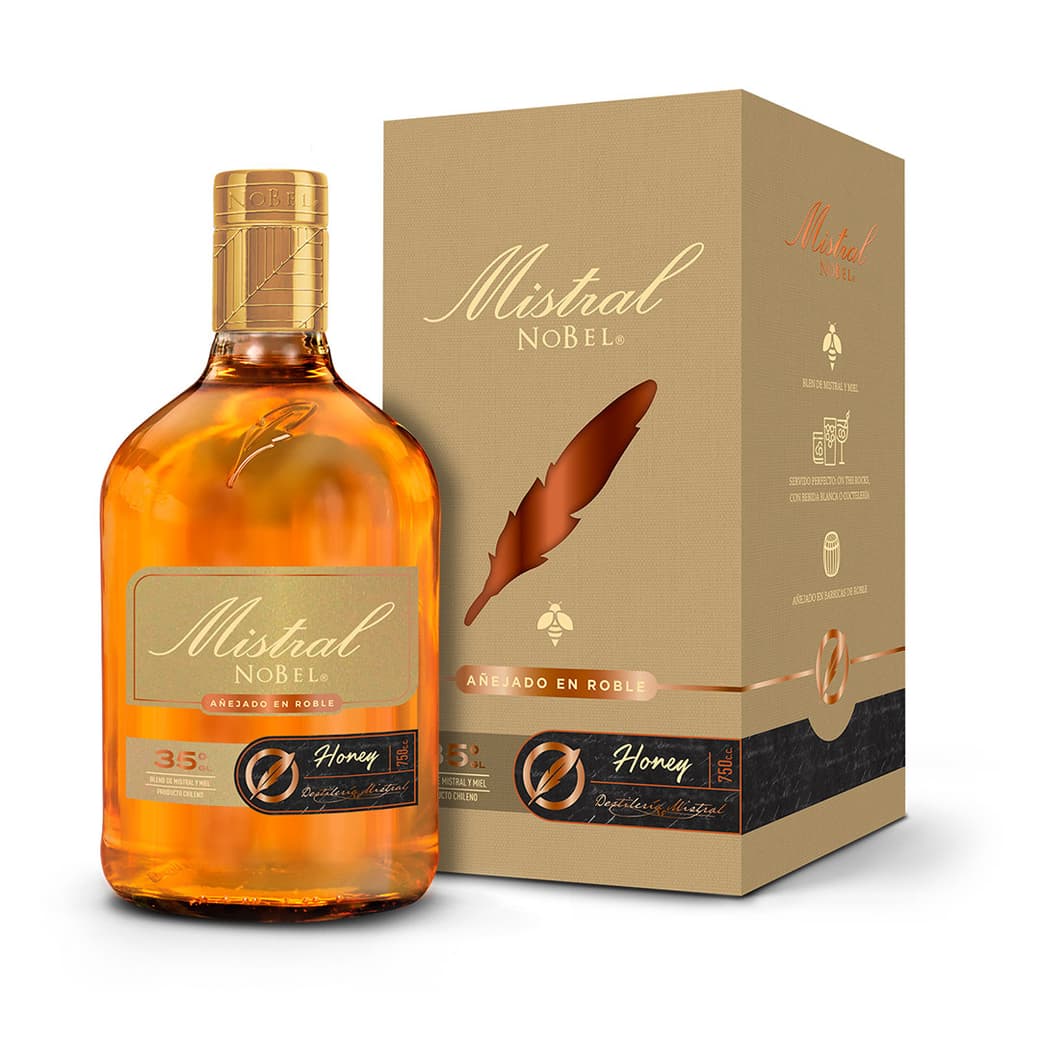 Pisco Mistral Nobel Honey 750cc 35°alc. _1