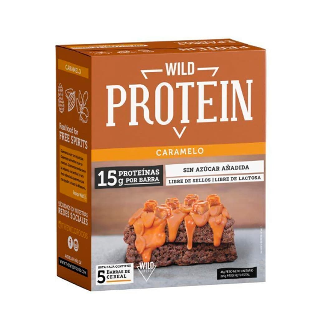 Barritas Protein Wild Foods Caramelo 5 Unidades_1