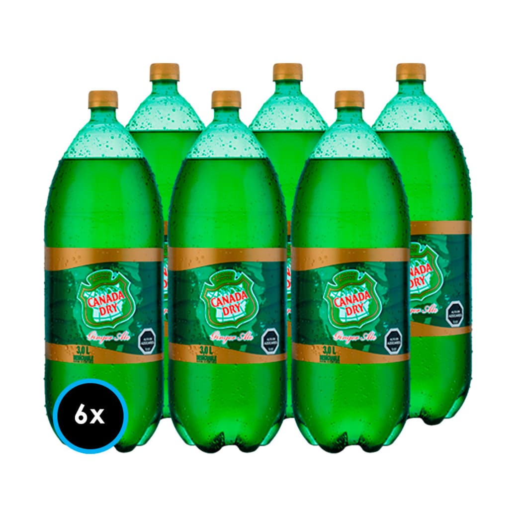 6x Bebida Canada Dry Ginger Ale 3 Lts. _1