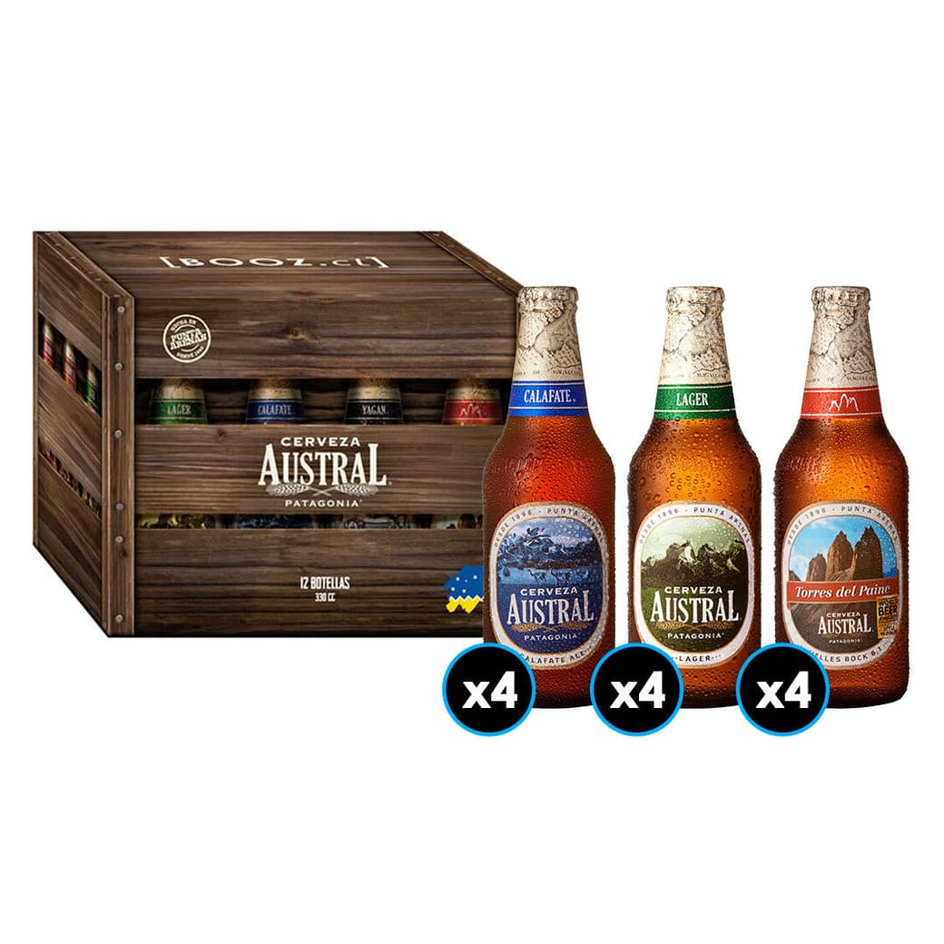 KIT AUSTRAL N°2: 12x Variedades Cervezas Austral Favoritas_1