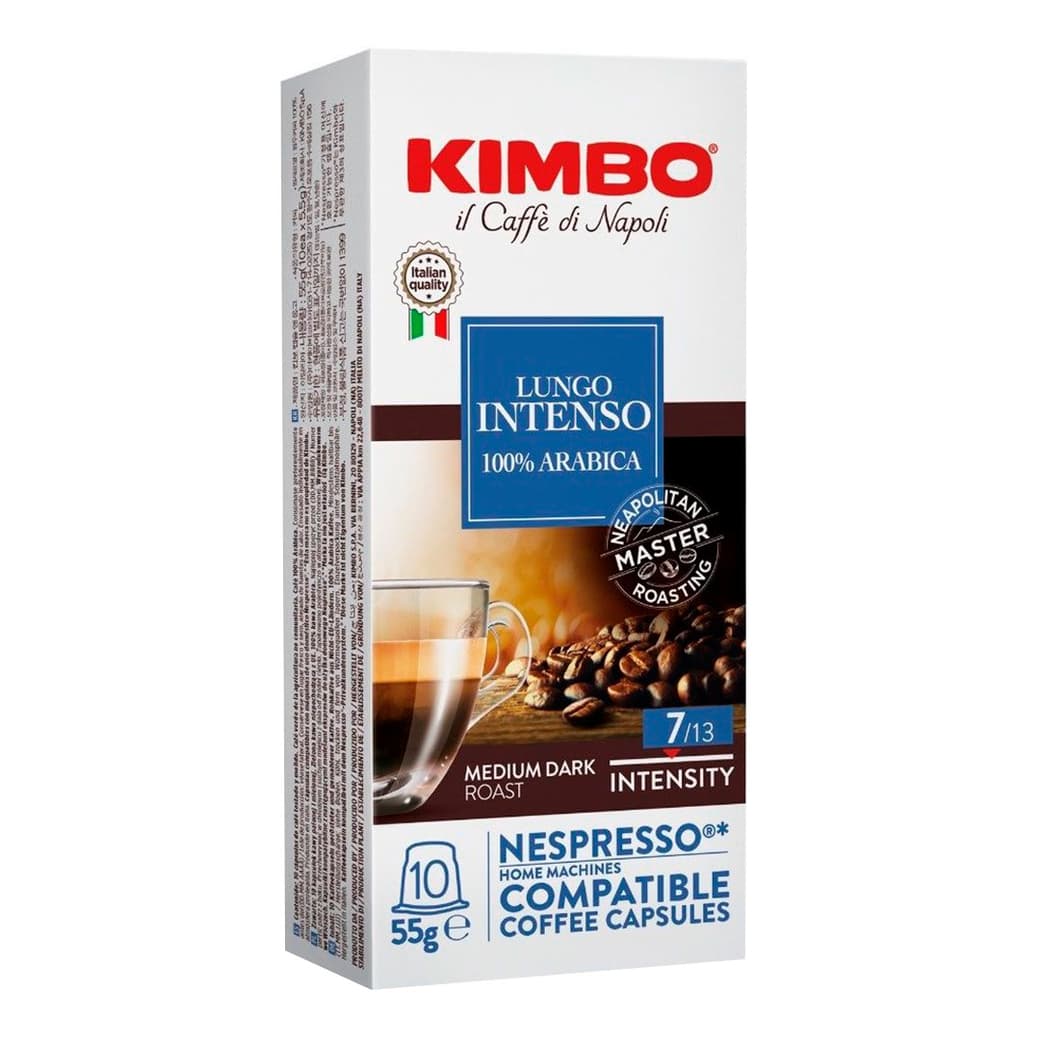 Cápsulas Café Kimbo Lungo Intenso Compatible con Nespresso (10 unidades)_1