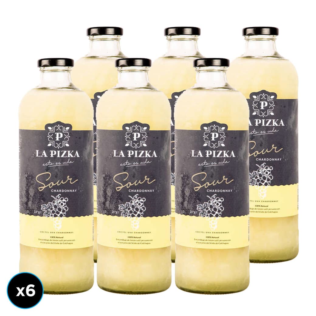 CAJA LA PIZKA CHARDONAY: 6x Sour La Pizka Chardonnay 1 Litro_1