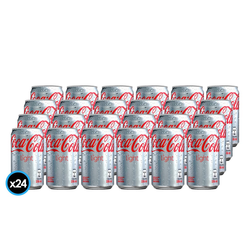 24x Bebida Coca-Cola Light Lata 220cc_1