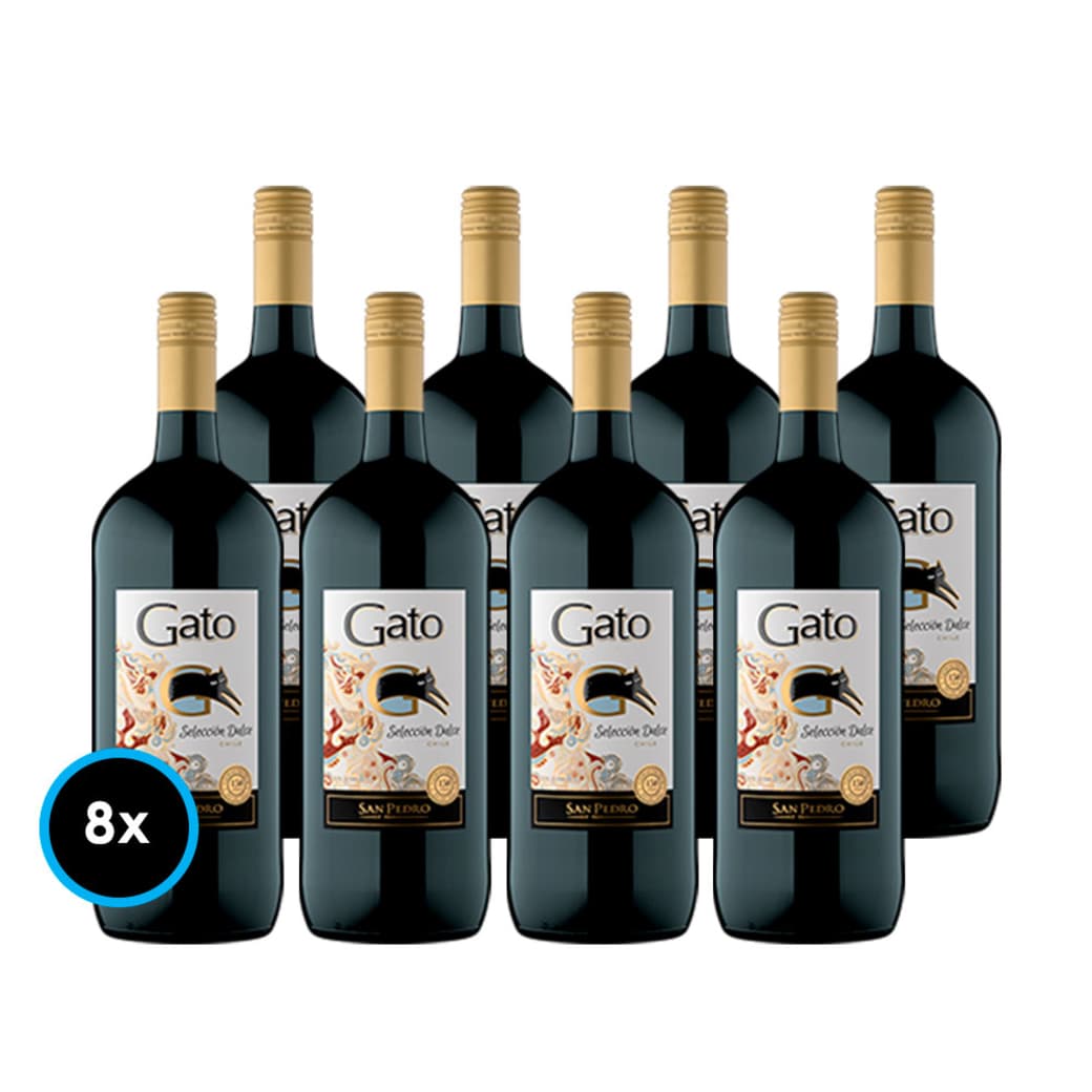 CAJA GATO SELECCIÓN DULCE: 8x Vino Gato Selección Dulce 1,5 Lts._1