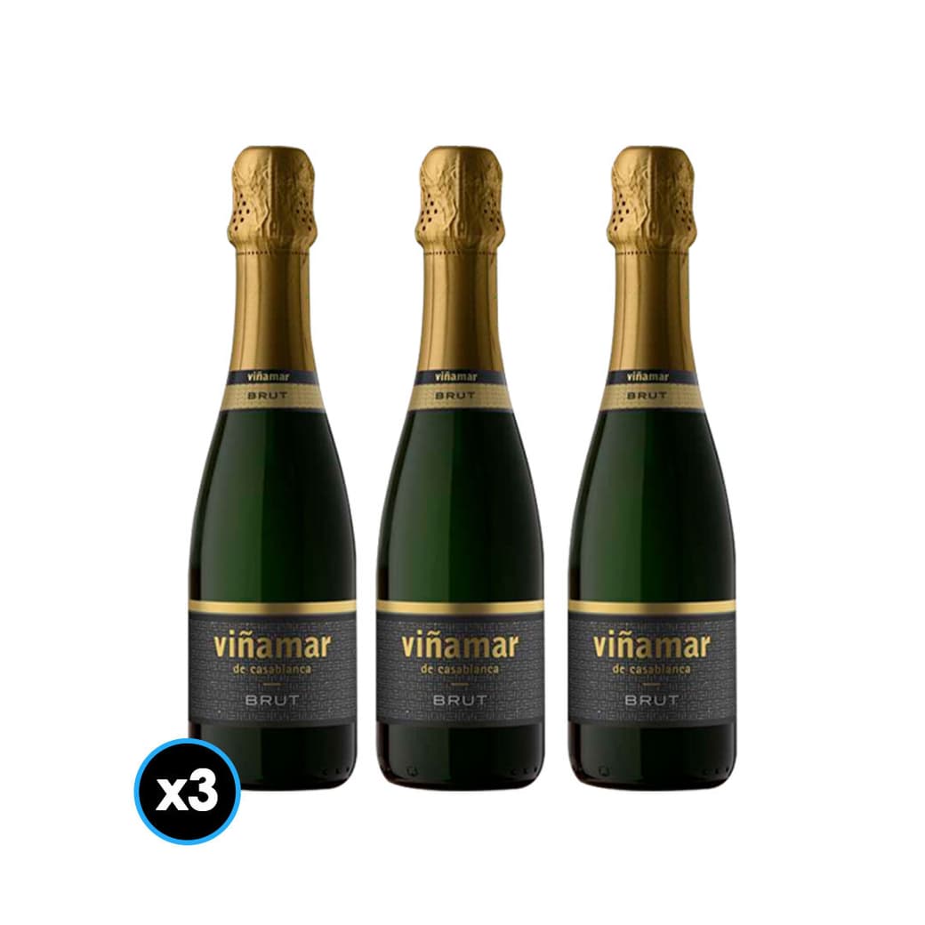 3x Espumante Viñamar Charmat Brut 375cc_1