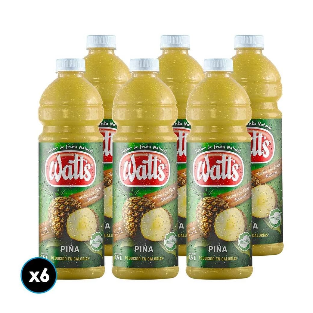 6x Jugos Watts Piña 1,5 Litros _1