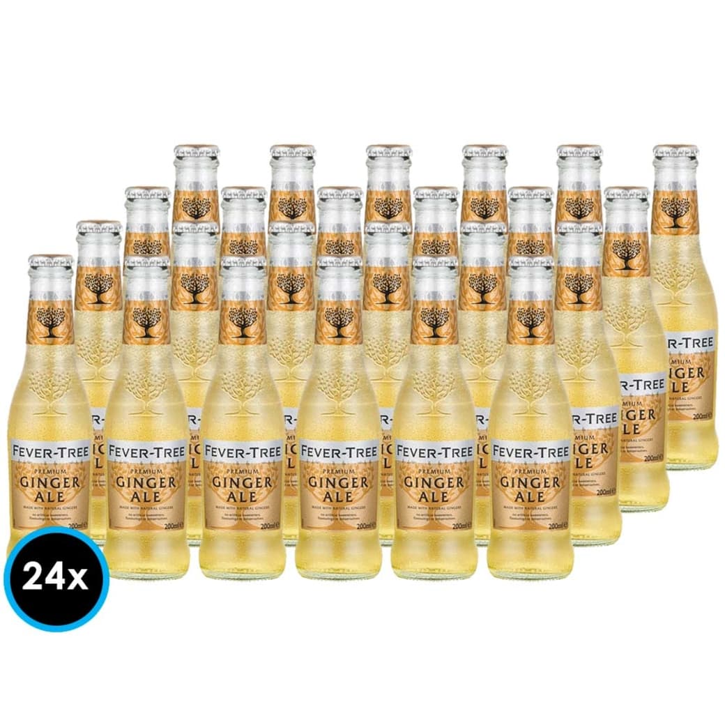 24x Bebida Premium Fever Tree Ginger Ale 200cc_1