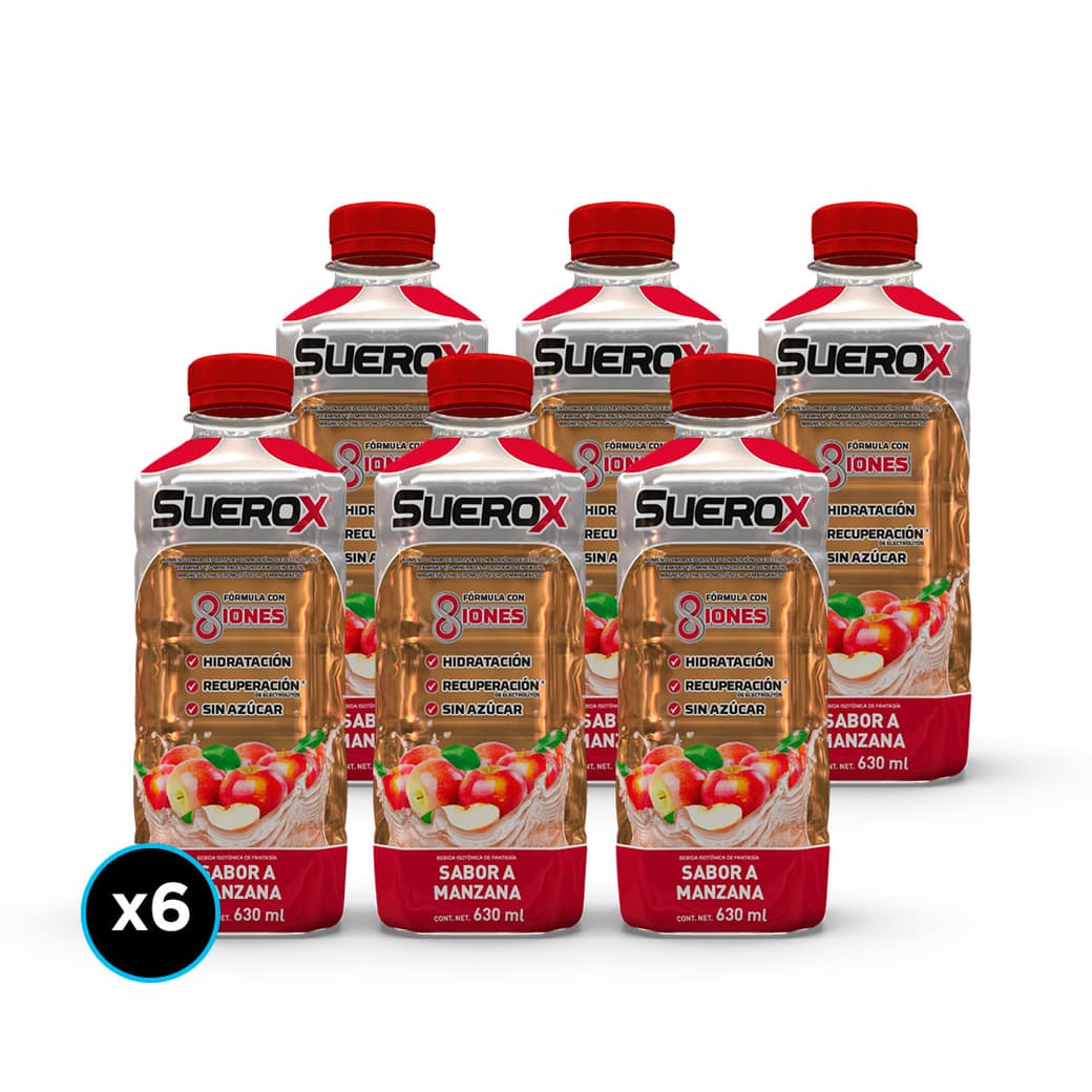 6x Bebidas Isotónicas Suerox Manzana 630cc_1