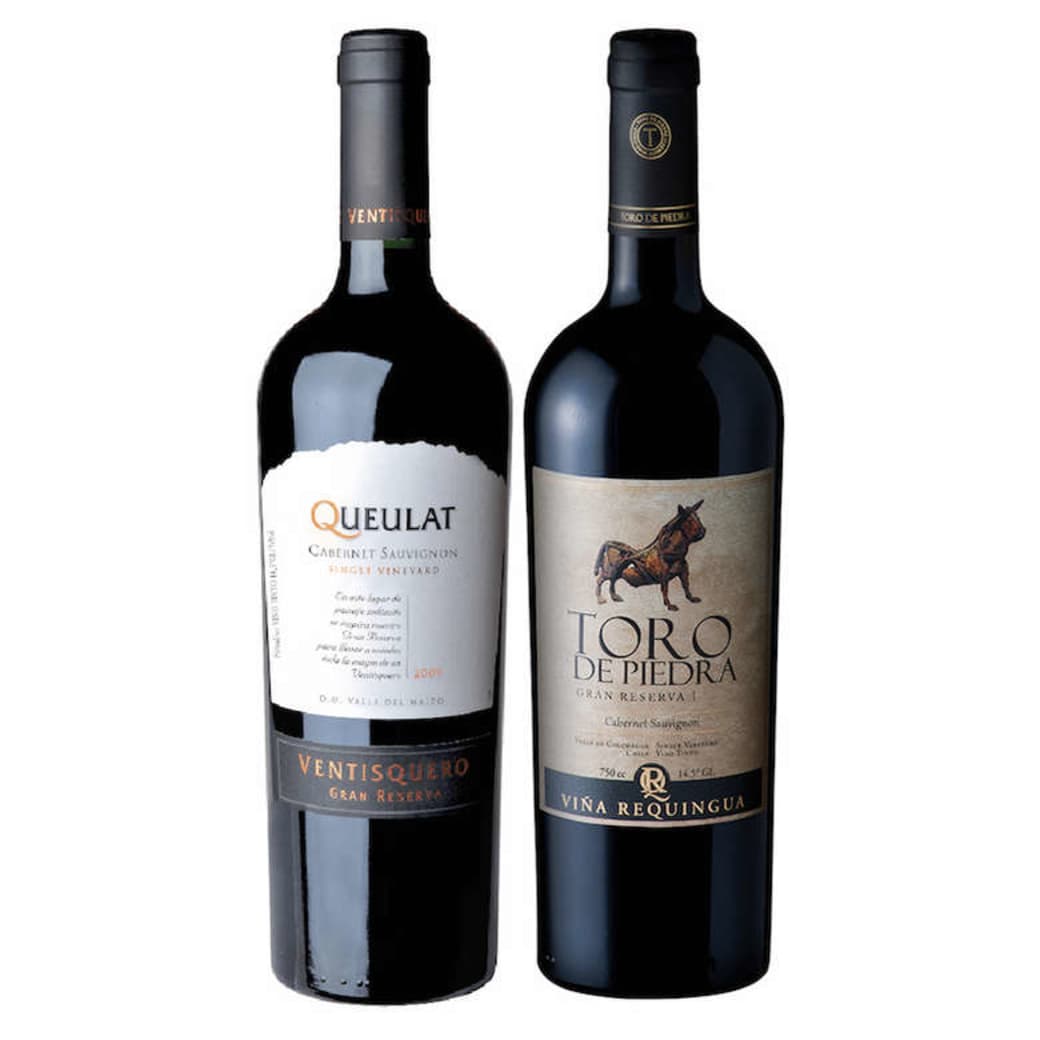 PACK DUO QUEULAT TORO: Vino Ventisquero Queulat Cabernet Sauvignon 750cc + Vino Toro De Piedra Cabernet Sauvignon 750cc_1