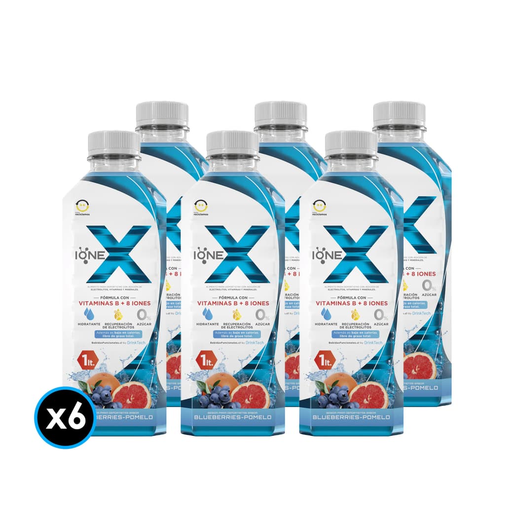 6x Bebida Isotónica Ionex Blueberry Pomelo 1 Litro_1