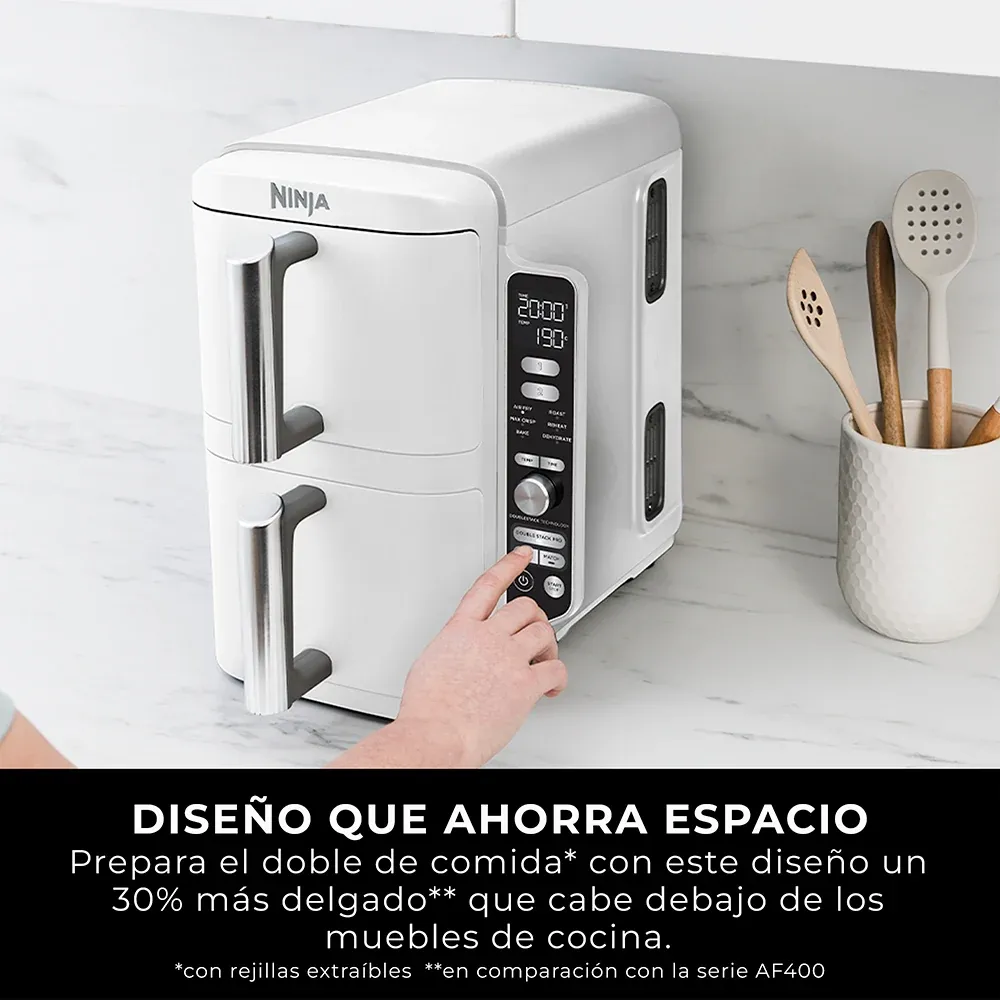 Freidora de Aire Vertical Double Stack XL 9.5L White Ninja_4