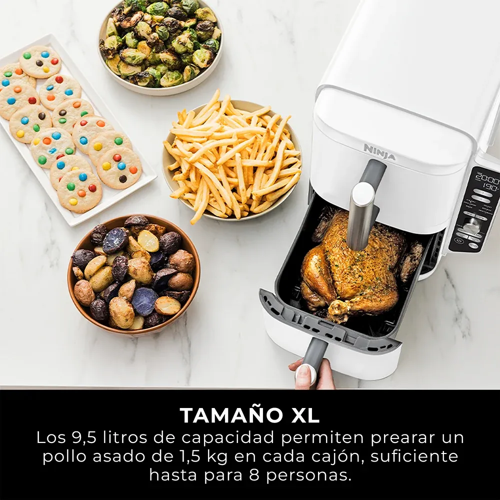 Freidora de Aire Vertical Double Stack XL 9.5L White Ninja_9