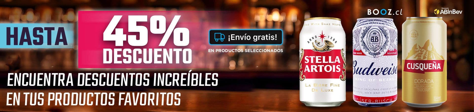 Free Shipping cervezas ABInBev