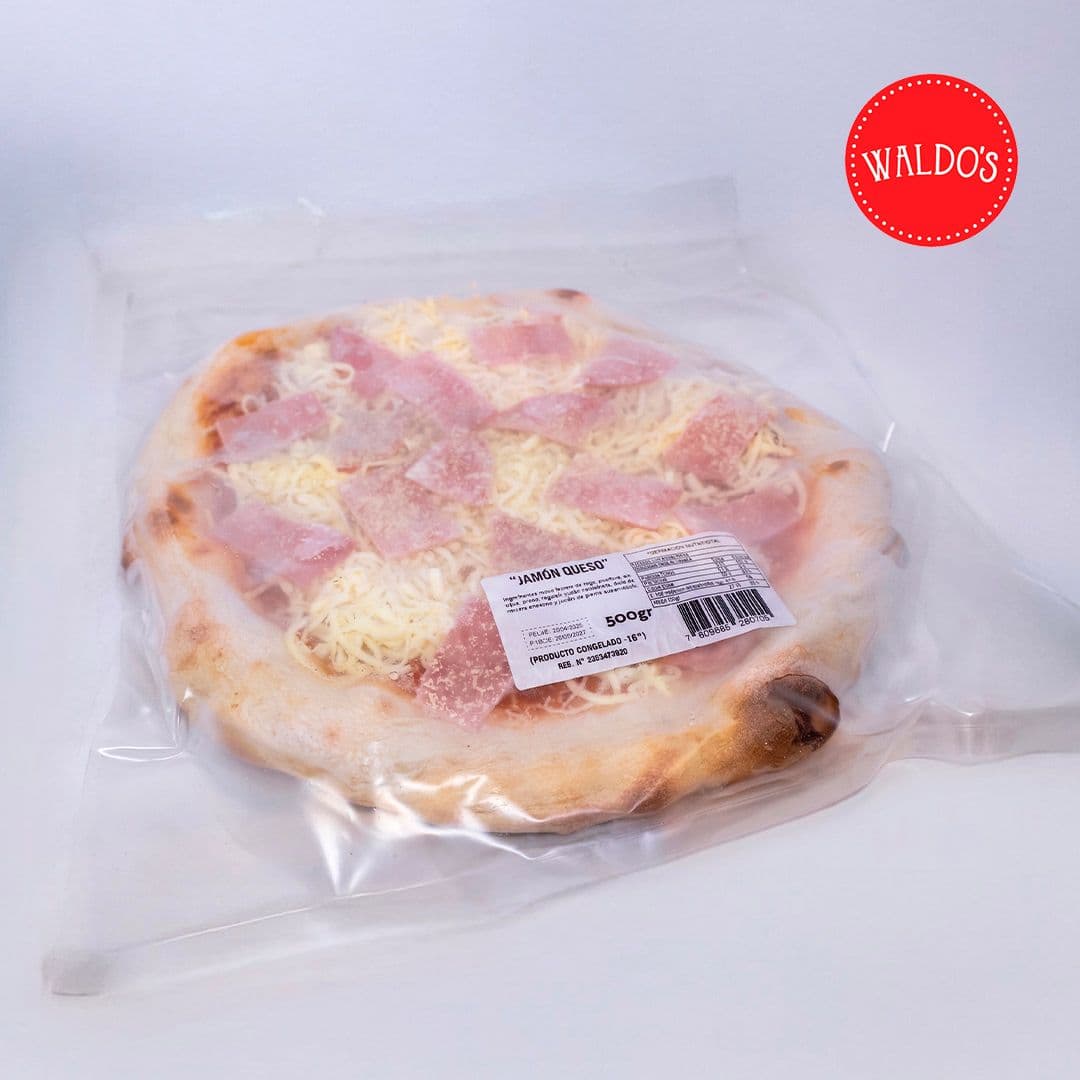 Pizza Congelada Waldos Jamón Queso 500grs_5