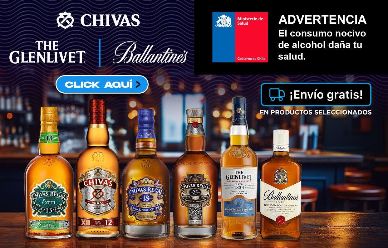 DG de Whisky Chivas + Glenlivet + Ballantines