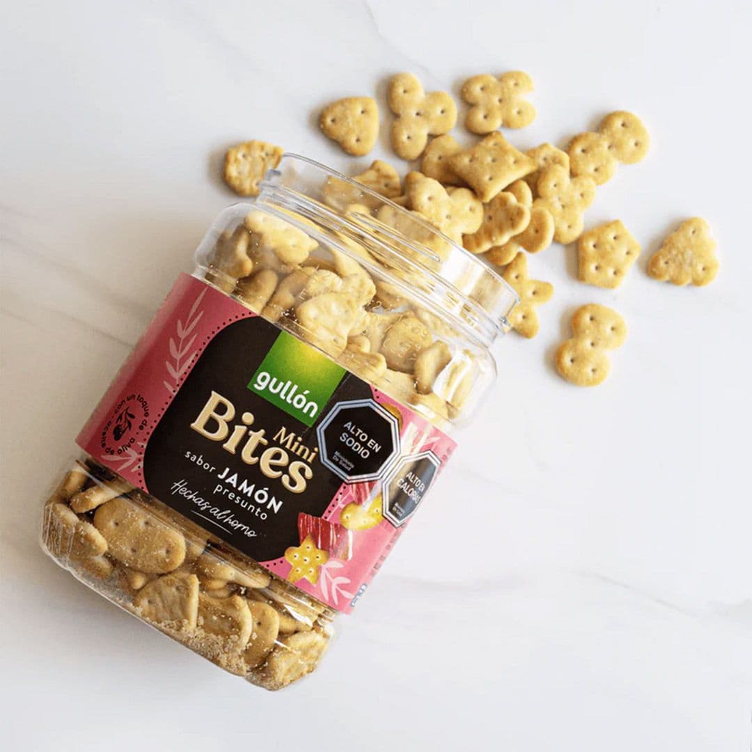 TRIO MINI BITES GULLON: 1x Galletas Mini Bites Jamon Gullon 250 gr + 1x Galletas Mini Bites Cheddar Gullon 250 gr + 1x Galletas Mini Bites Quinoa y Chía Gullon 250 gr_4