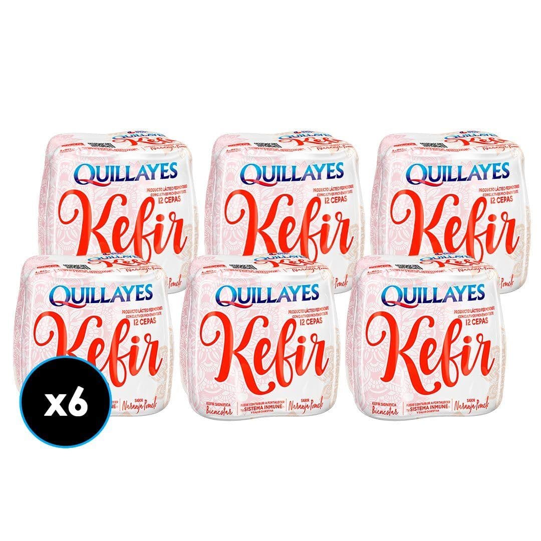 CAJA 6x Kéfir Naranja Pomelo Quillayes 4 x 80 ml._1