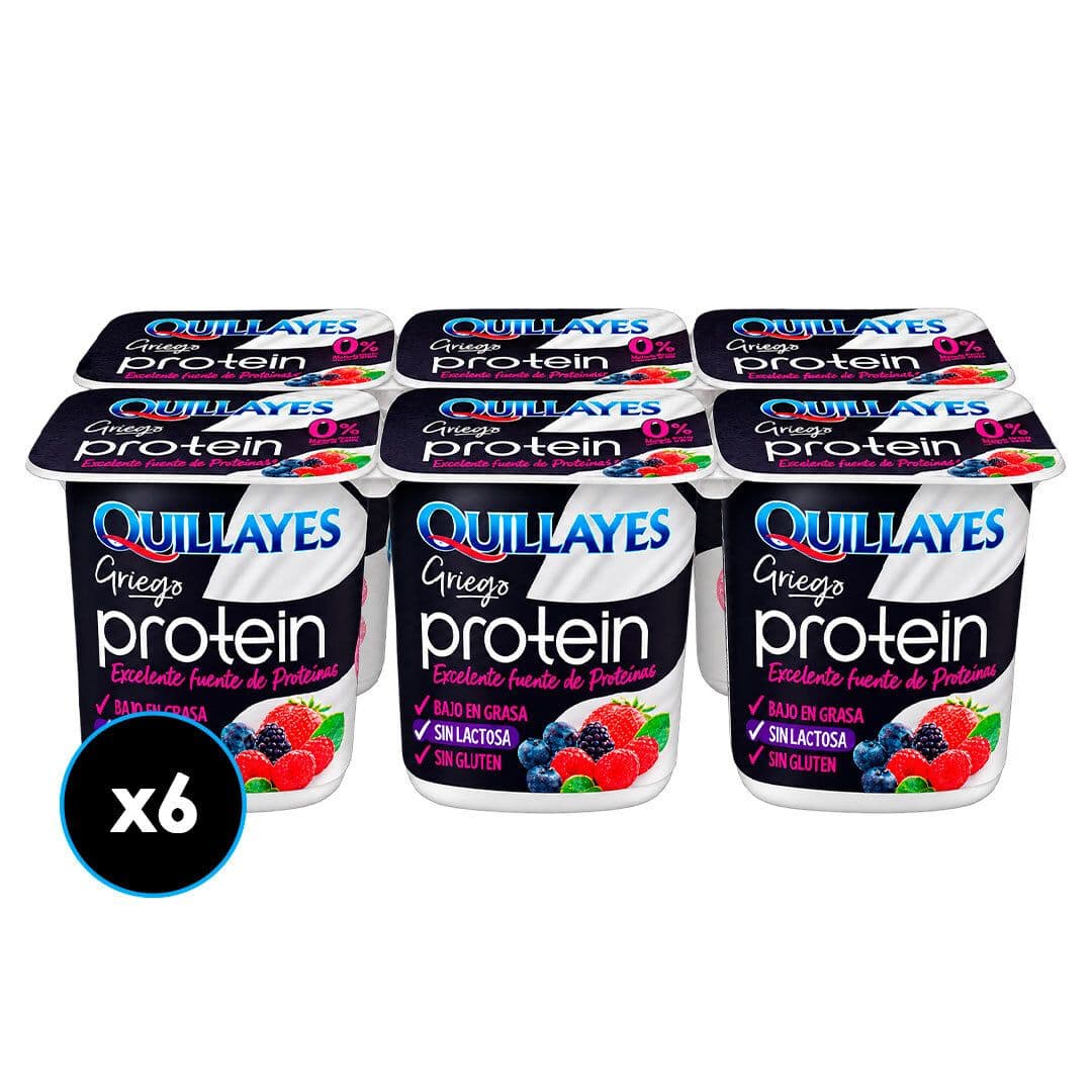 6x Yogurt Griego Protein 9 g Berries Quillayes 110 grs._1