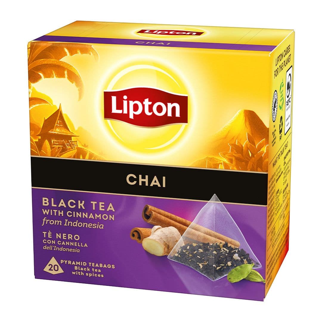 Té Lipton Pirámides Negro Chai 20 Bolsitas_1