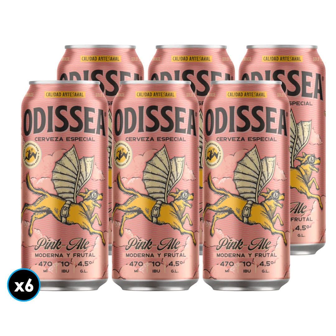 6x Cerveza Odissea Pink Lata 470cc_1