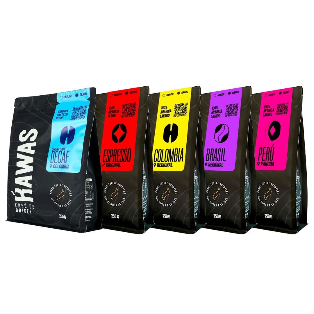 Pack Café Kawas 250 g en Grano · 5 variedades_1
