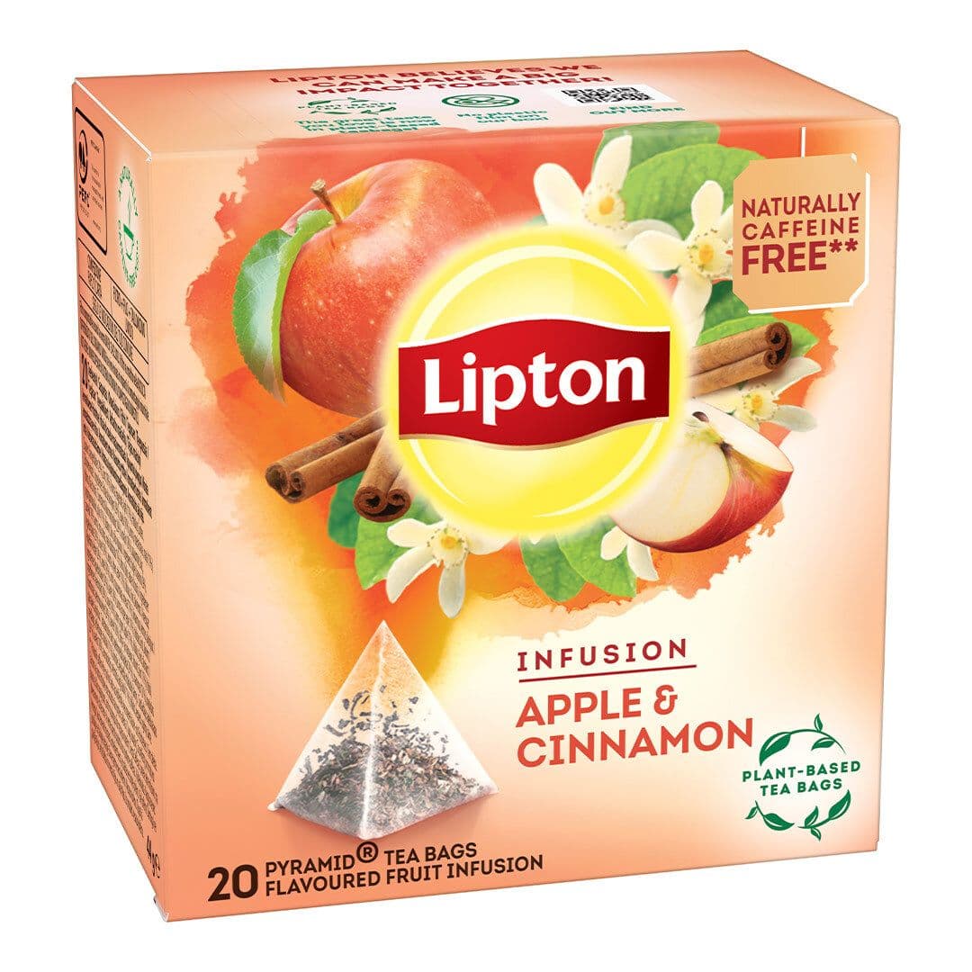 Té Lipton Pirámides Infusión Manzana Canela 20 Bolsitas_1