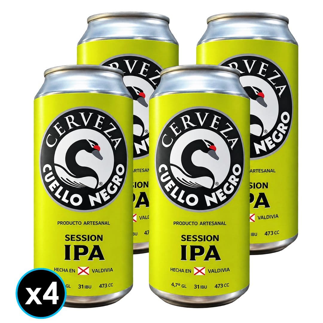 4x Cerveza Cuello Negro Ipa Session Lata 473cc_1
