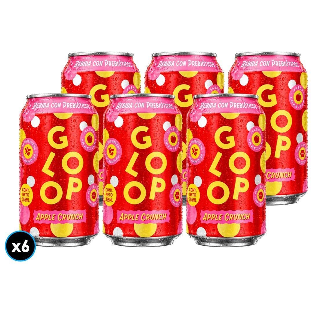 6x Bebida Prebiótica Gloop Apple Crunch 355cc_1