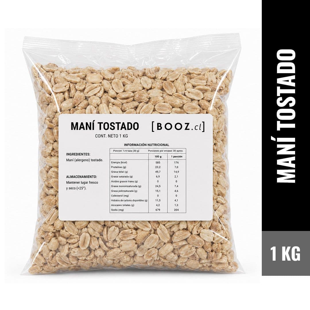 Maní Tostado Sin Sal Granel 1kg_1