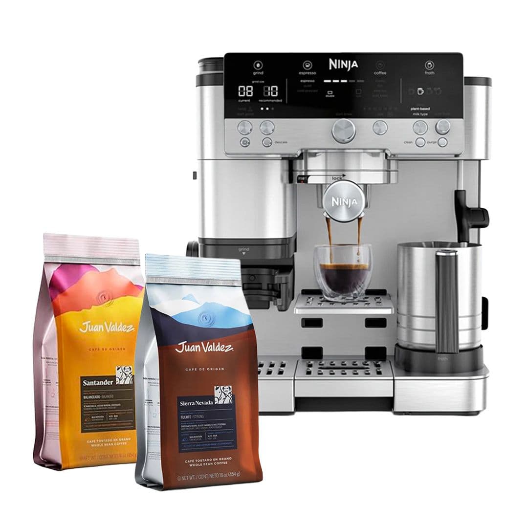 PACK NINJA - JUAN VALDEZ N°2: 1x Máquina para Café - Cafetera Ninja Luxe Premier + 1x Café Juan Valdez Grano Origen Sierra Nevada 454 grs. + 1x Café en Grano Juan Valdez Santander 454 grs_1