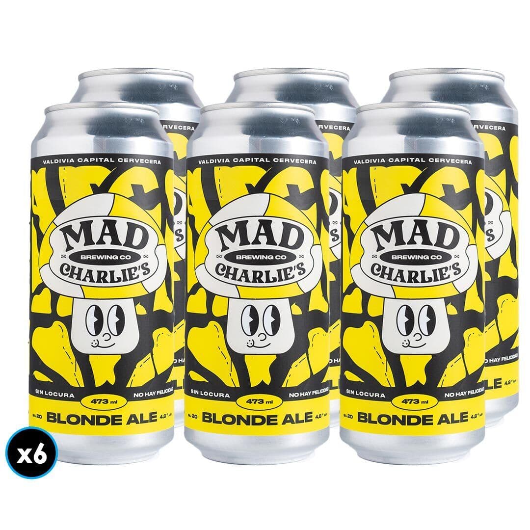 6x Cerveza Mad Charlie's Blonde Ale Lata 473cc_1