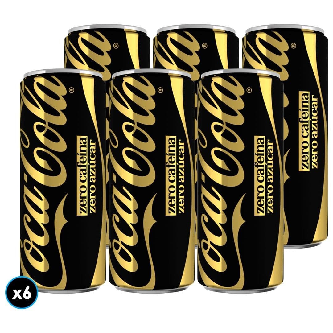 6x Bebida Coca-Cola Zero Cafeína Zero Azúcar Lata 310cc_1
