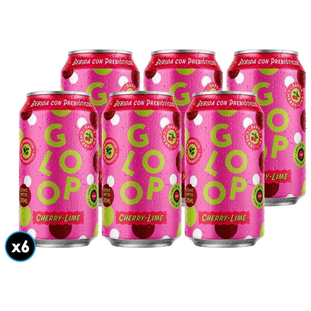 6x Bebida Prebiótica Gloop Cherry Lime 355cc_1