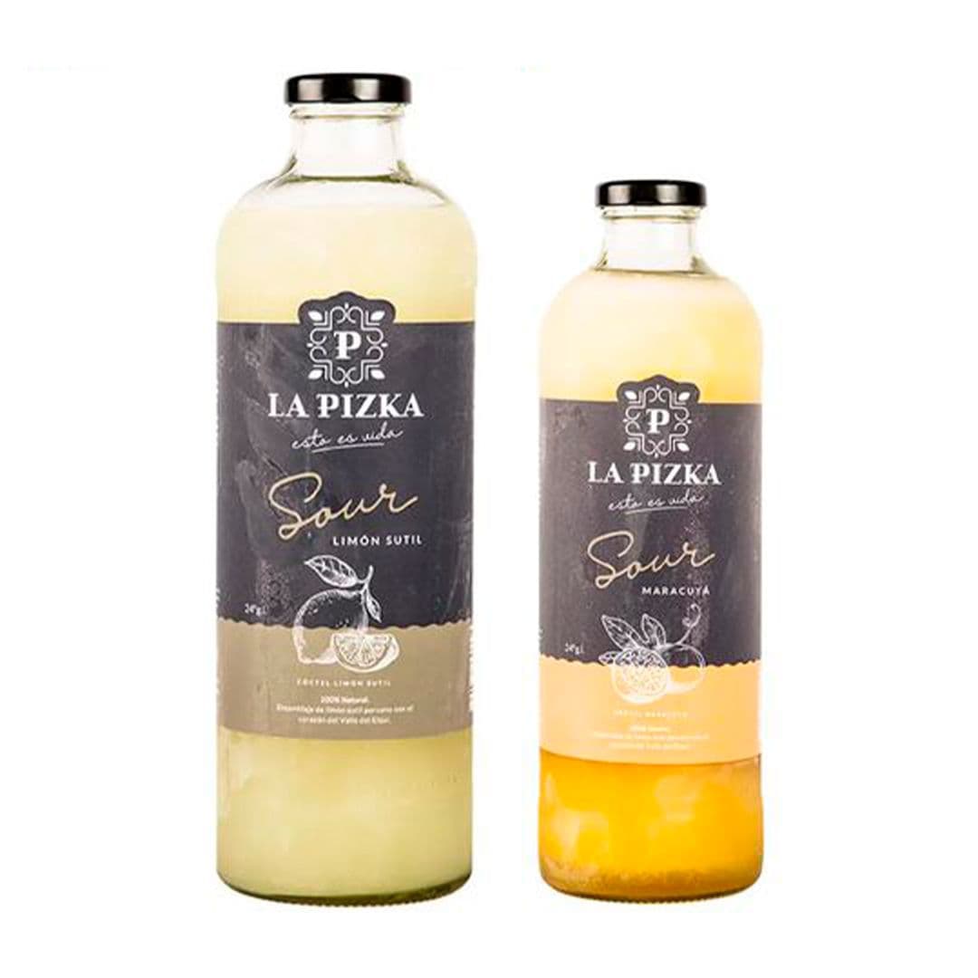 DUO LA PIZKA N°5: Sour La Pizka Clásico 1 Litro + Sour La Pizka Maracuyá 475cc_1