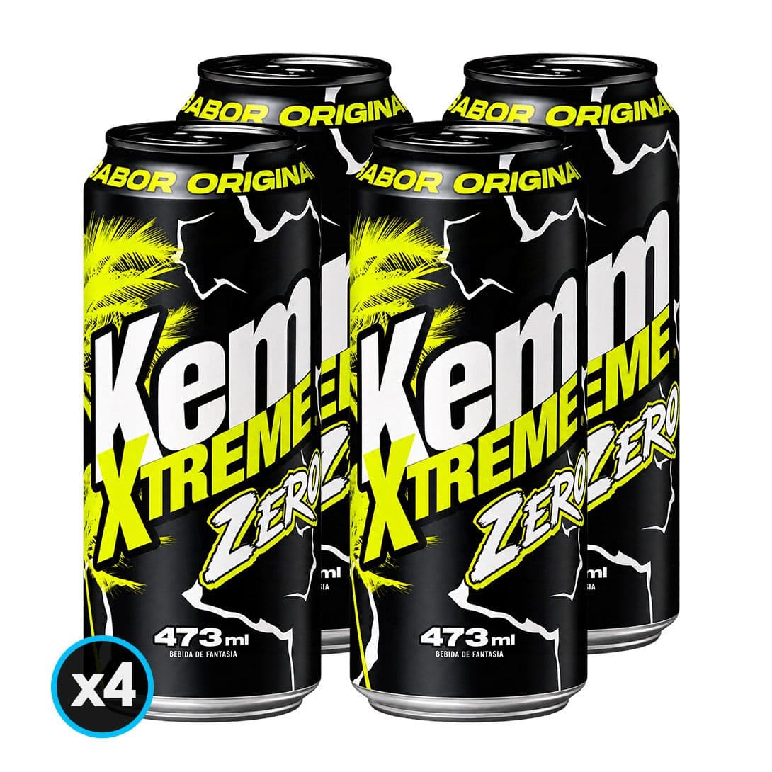 4x Bebida Kem Xtreme Zero Lata 473cc_1