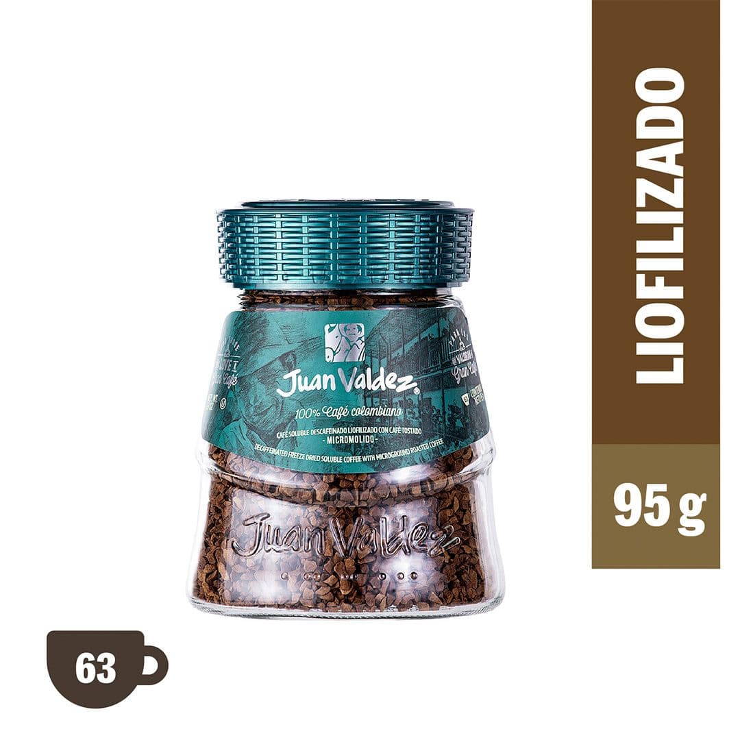 Café Juan Valdez Instantáneo Liofilizado Descafeinado 95 grs._1
