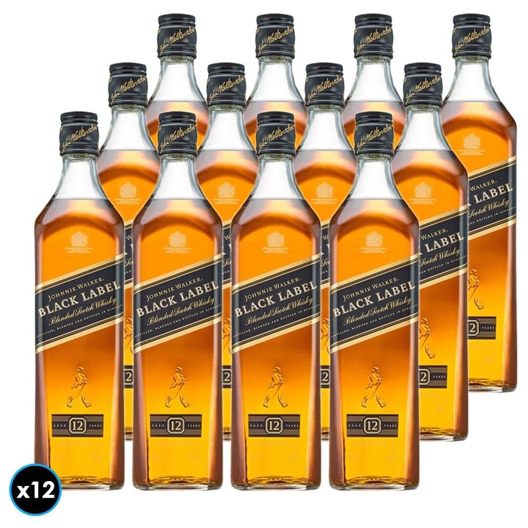 12x Whisky Johnnie Walker Black Label 1 Litro 40º alc._1