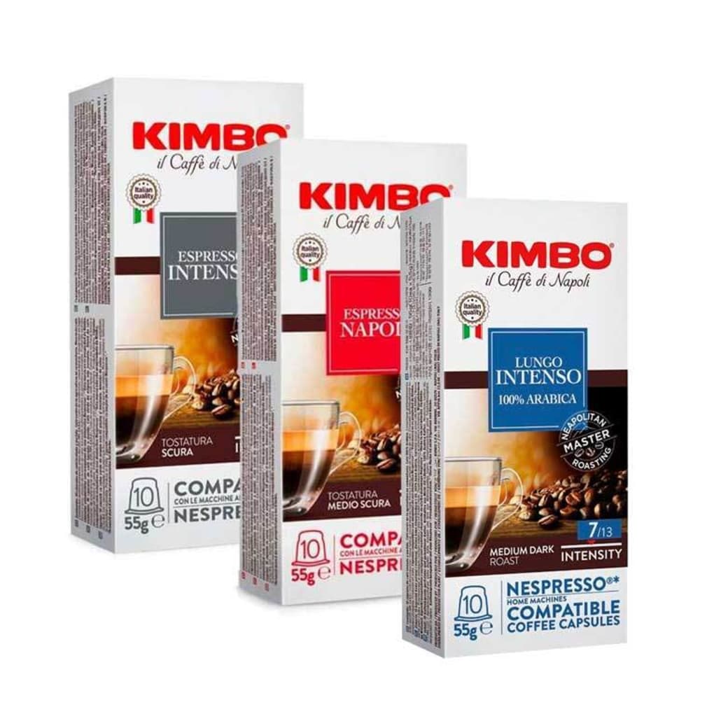 PACK KIMBO (Cápsulas): 3x Variedades de Cápsulas de Café Compatibles con Nespresso_1