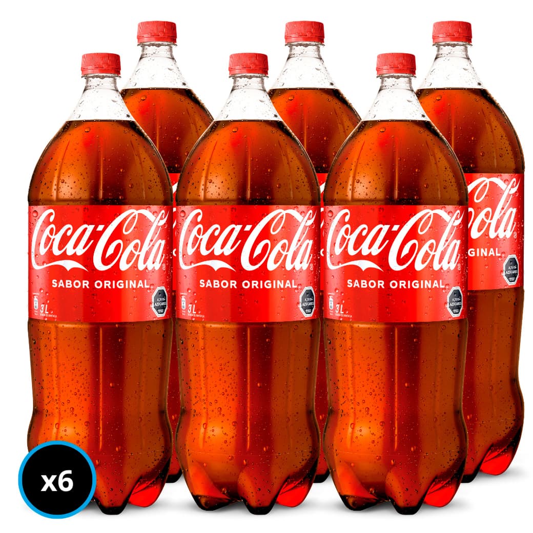 6x Bebida Coca-Cola 3 Litros_1