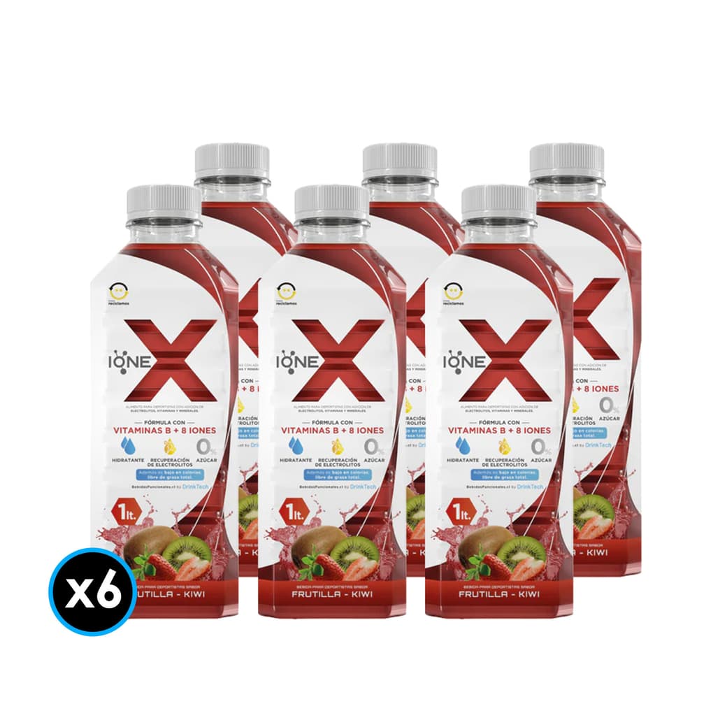 6x Bebida Isotónica Ionex Frutilla Kiwi 1 Litro_1