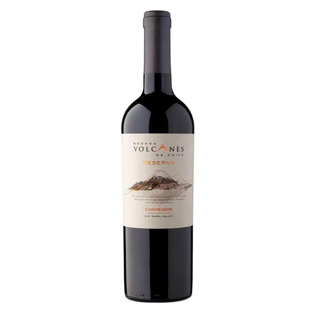Vino Volcanes de Chile Reserva Carmenere 750cc _1