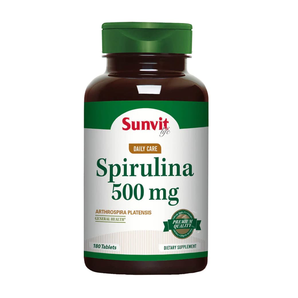Suplemento Sunvit Spirulina 500mg (180 tabletas)_1